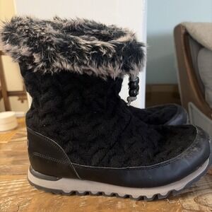 CH20 187 Alpina Black Women's Snow Boots Size 9